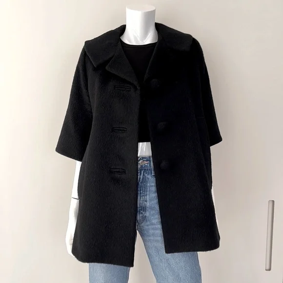 SMYTHE Opera Coat in Black - Picture 1 of 10